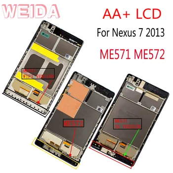 WEIDA Pre Asus Google Nexus 7 2nd Gen Nexus7 2013 ME571 Dotykový LCD Displej Montáž Rámu ME571K ME571KL ME572