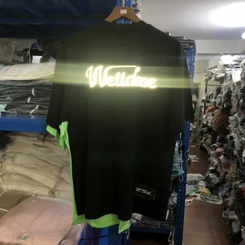 WELLDONE T-shirt 3M Reflexné Muži Ženy Patchwork T Tričko