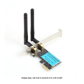 WiFi Karta 1200Mbps PCI Express 2.4 G/5.8 G Bezdrôtový Adaptér v Domácnosti Počítač Bezpečnosť Diely pre Stolný Počítač,