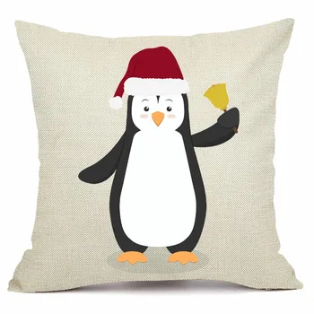 XUNYU Cartoon Penguin Vankúš Sofa Námestie Dekoratívny Vankúš Animal Vankúš 45X45cm AC150