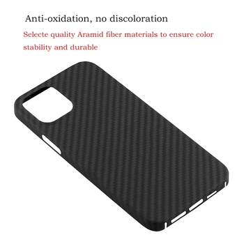 YTF-uhlíka (carbon fiber telefón puzdro Pre iphone 12 Ultra-tenké Aramidové vlákna firemné poistenie prípade 12 mini 12 Dec 12 Pro Max shell