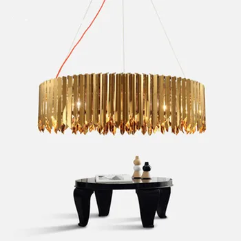 Z nehrdzavejúcej ocele moderný luster led svetlo suspention luminare jedáleň obývacia izba lampa
