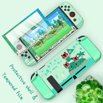 Zelená Animalcrossing púzdro Pre Nintendo Konzoly Prepínača Ochrany Roztomilé Anime Radosť Con Kryt Bývanie Shell NS NX Príslušenstvo