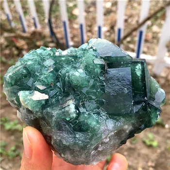 Zelená Fluorite Drsné Minerálne Prírodné Kryštály Kremeňa Uzdravenie Drahokamy Reiki Kamene Domáce Dekorácie