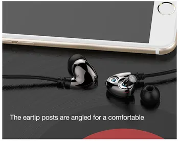 Štúdiové Slúchadlá dual phase ovládače Slúchadlá In-ear Headset pre fanúšikov Hi-Res a High-Fidelity Stereo s ergonomické titanium